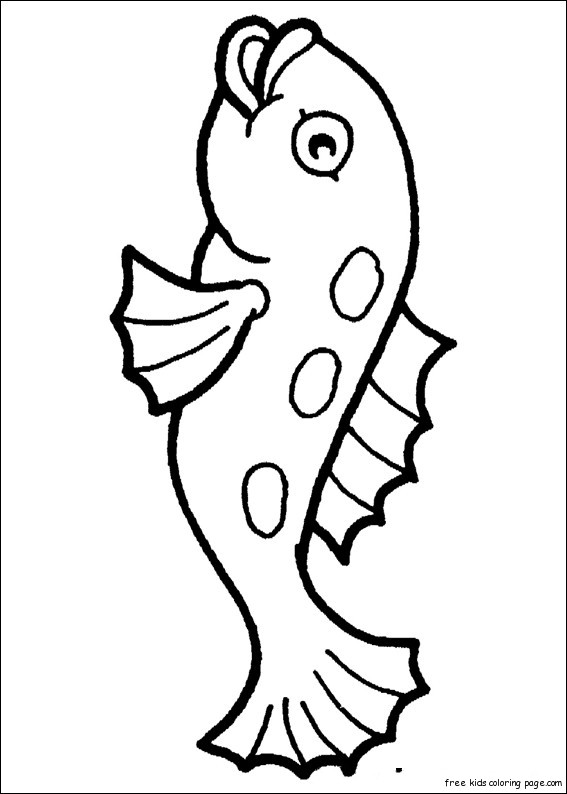 fish coloring page kids