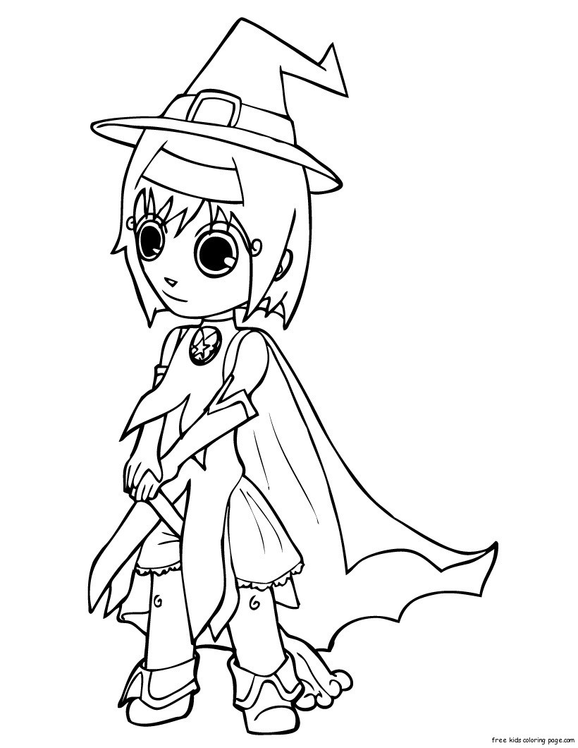 Printable Halloween Witch Castle Coloring Pagesfree Kids Coloring Page