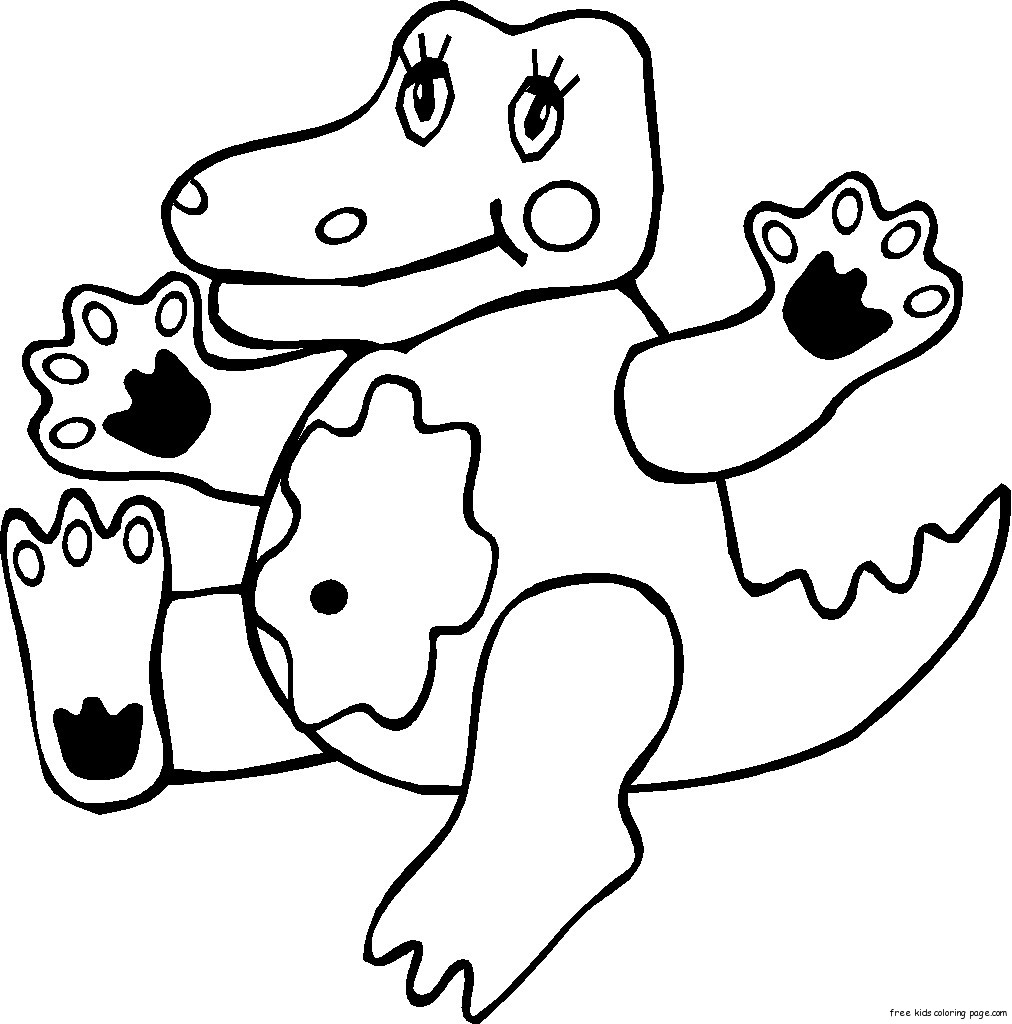 kids coloring pages of Crocodile Kid