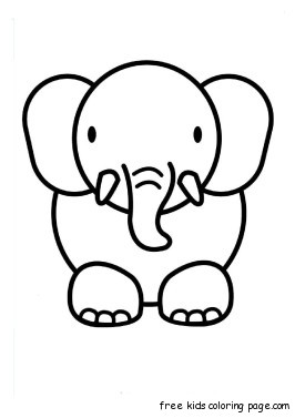 print out animal elephant coloring pages 1