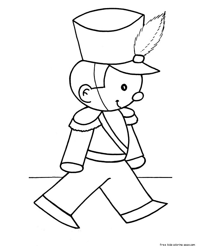 Christmas Coloring Pages toy soldier