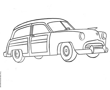 Estate car coloring pages printable