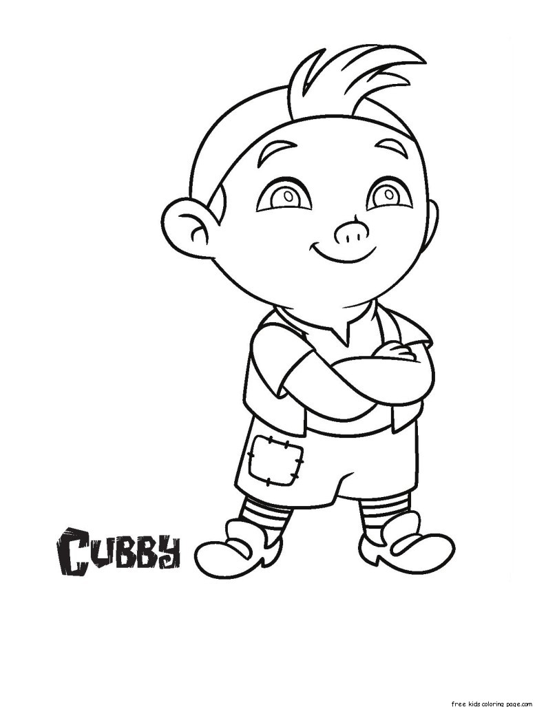 Jake and the Never Land Pirates Cubby coloring pages for kidsFree