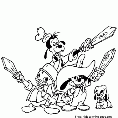 Print out Mickey kids Walt Disney baby coloring pages