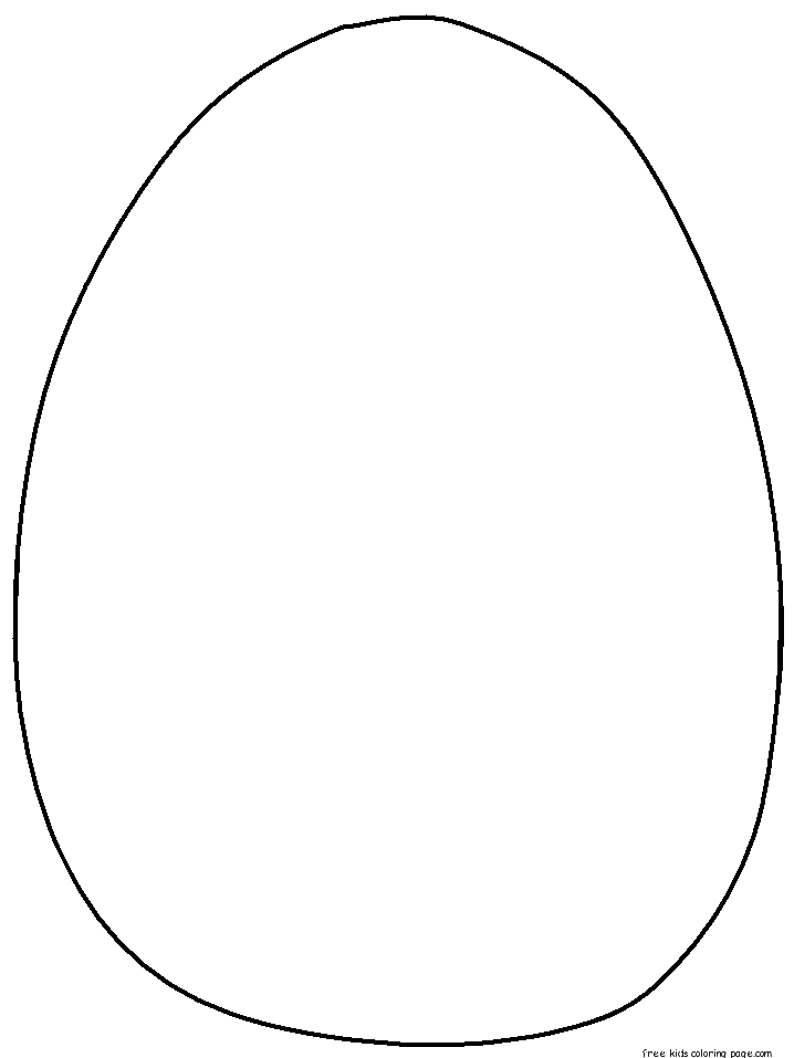 Printable blank Easter egg to decorate coloring pages