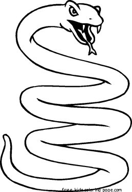 Printable coloring pages Coiled Snake