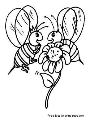 Printable coloring pages animal bee