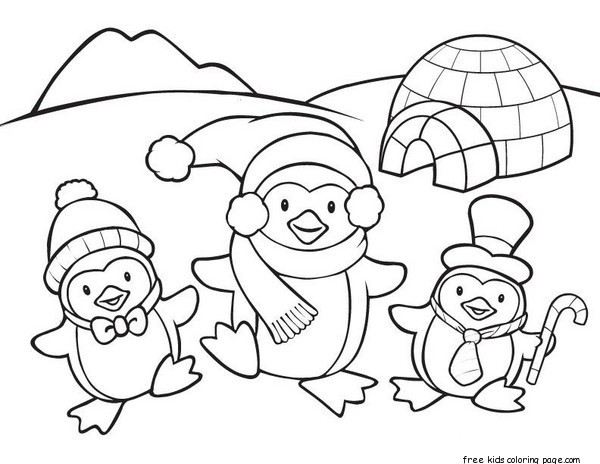 printable penguin coloring pages for kidsFree Printable Coloring Pages For Kids.