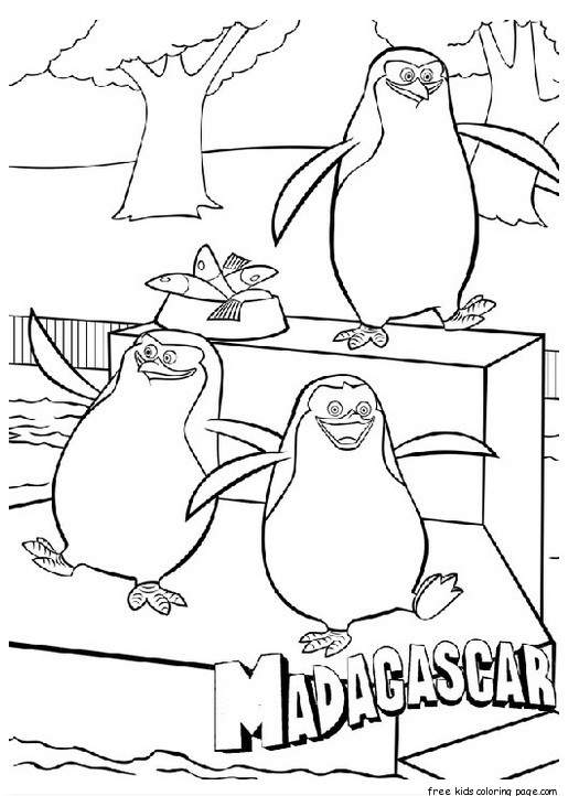 penguins of madagascar coloring pages for kidsFree ...