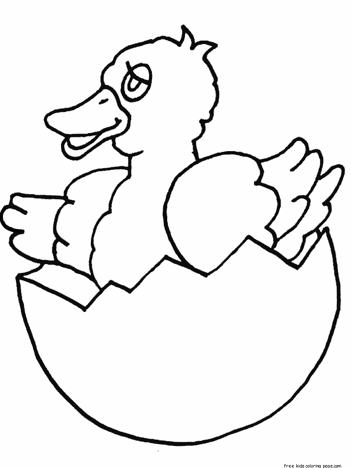 printable animal duckling coloring page