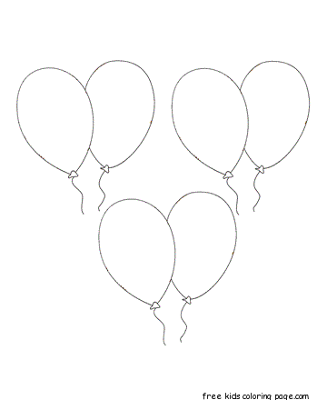 Coloring in sheets Birthday balloons