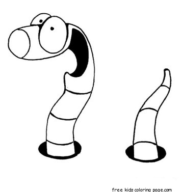 Printable worms coloring pages
