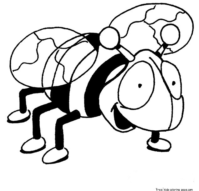 Printable Bees Face coloring pages