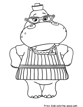 Printable Hallie the Hippo Doc McStuffins Coloring Pages