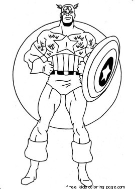 Print out Captain America coloring pages