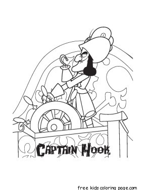 Print out Captain Hook Pirates coloring pages