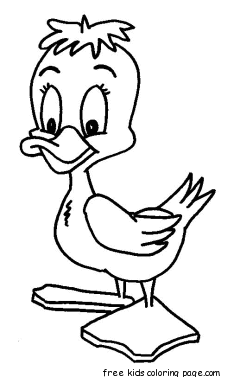 Print out baby duckling colouring pages
