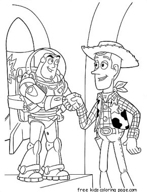 Printabel coloring pages Toy story 3 Characters Woody and Buzz