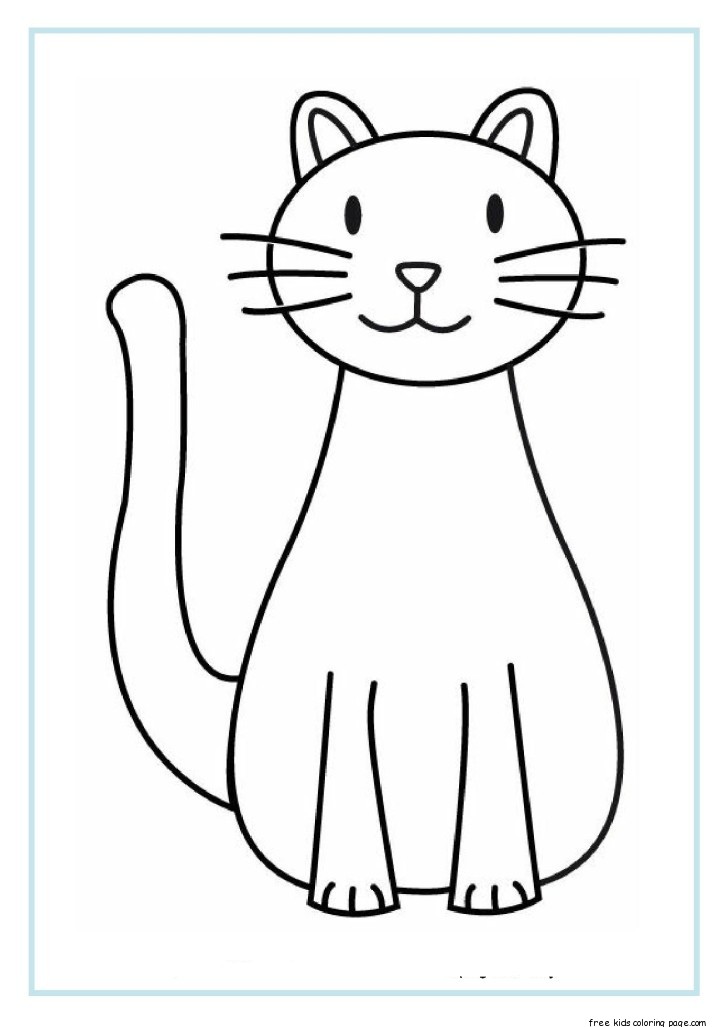 printable cat coloring sheets for kidsFree Printable ...