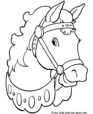 Printable coloring pages Animal Beautiful horses
