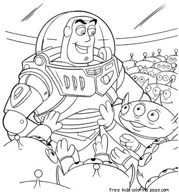 Printable coloring pages Toy story 3 Buzz cartoon and Grandchildren