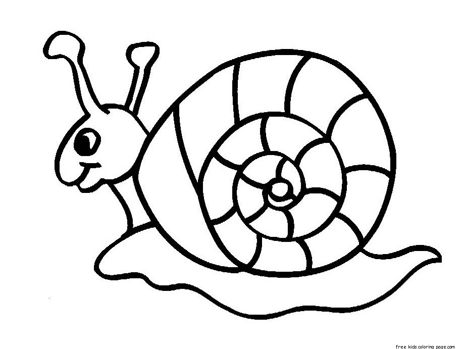 Printable animal snails coloring in sheets for kidsFree Printable Coloring Pages For Kids.