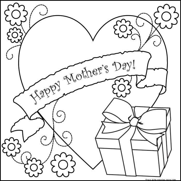 Printable happy mothers day 2014 kids coloring pages