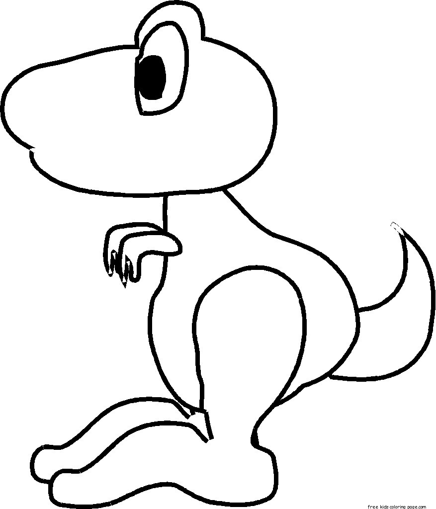 Dinosaur baby coloring pages to print for kids.