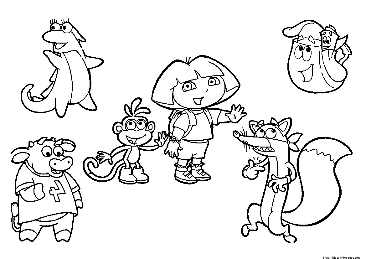 Dora The Explorer Coloring Pages Free To Print