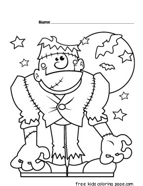 Halloween Frankenstein Monster Printabel coloring pages