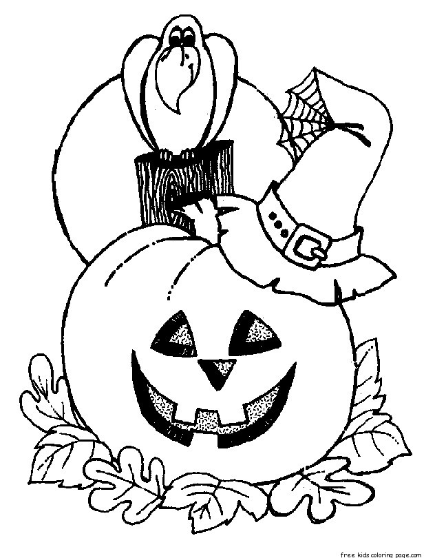 halloween pumpkin colouring pages for kids to print