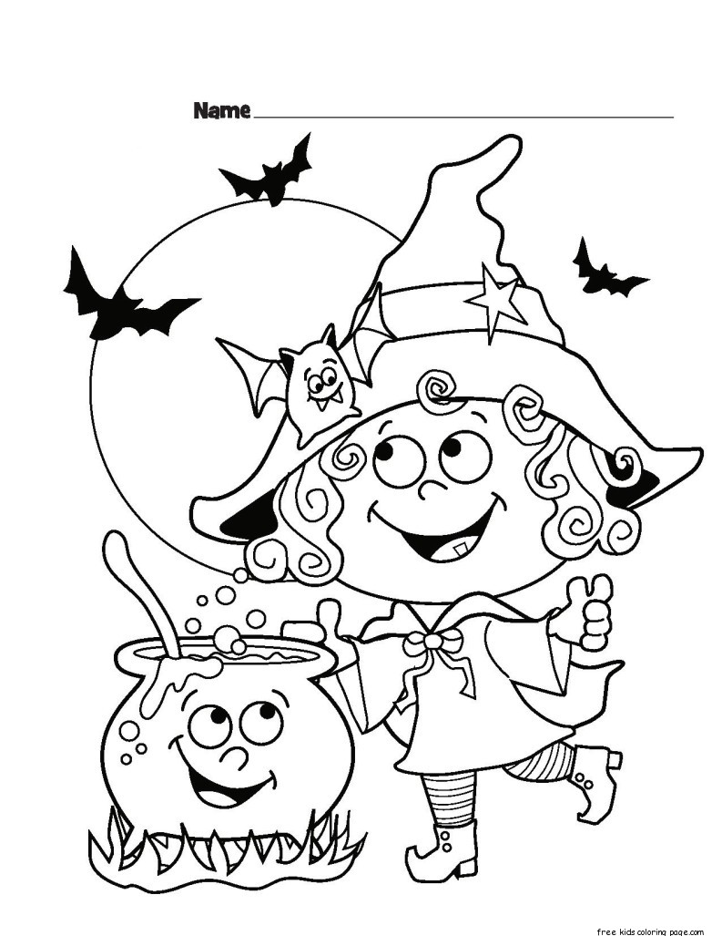 Halloween Witch Coloring Pages Worksheets Printable For Kids