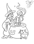 Halloween witch coloring pages to print for kids