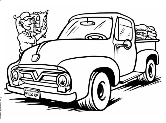 Print out Trucks Coloring Book page e1674025521438