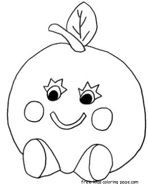 clementine easy fruit colouring in pages to print
