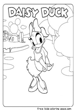 Printabel coloring sheet Mickey Mouse Clubhouse Daisy Duck