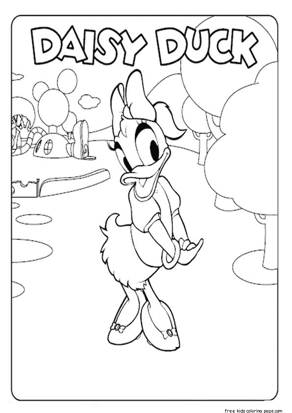 Printable coloring sheet Mickey Mouse Clubhouse Daisy DuckFree