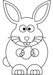 Easter pages to color bunny to print.