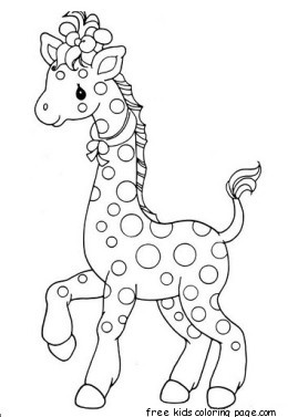 Printable africa animal Giraffe Pair coloring pages