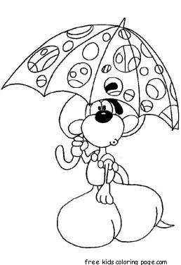 Printable cartoon Diddl coloring pages