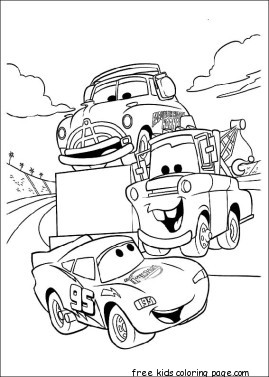 mcqueen doc and tow mater coloring page