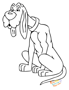 dog coloring pages for kids free to printable. cute dog coloring book