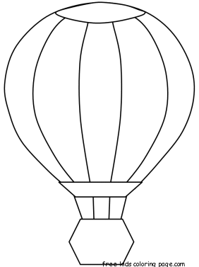 Air balloon coloring page print out
