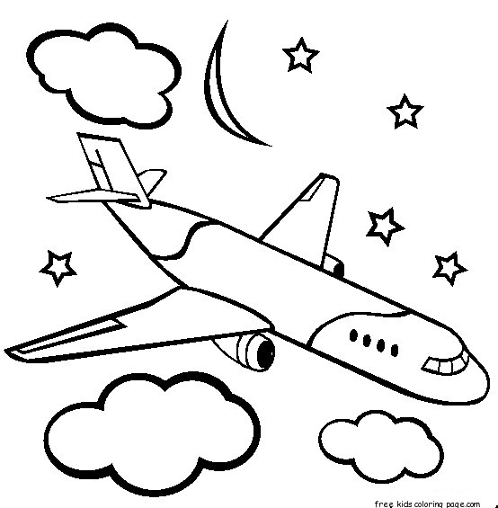 Boeing airplane coloring pages for kids to print out