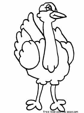 coloring pages ostrich to print out for kids