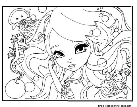 Download Printable beautiful face barbie coloring pages for ...