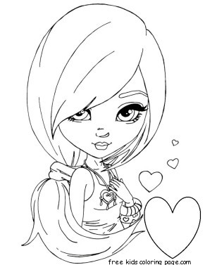 rintable beautiful girl face makeup coloring pages