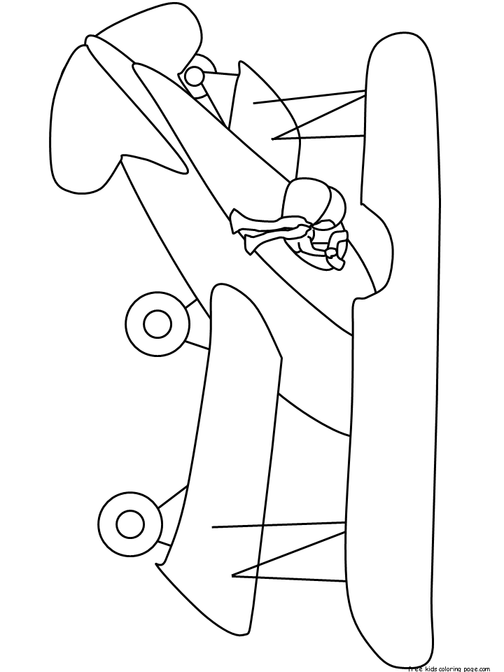 airplane fly in sky coloring pages