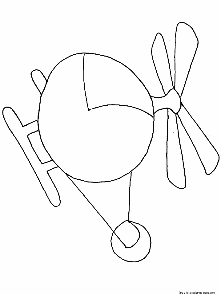 Cartoon helicopter coloring pages for kids to print out