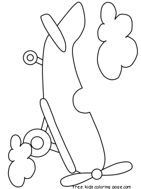 Propeller airplane coloring pages for kids to print out
